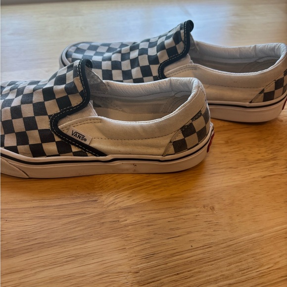 Vans Black and White Checkerboard Slip-On Sneakers - Picture 4 of 7